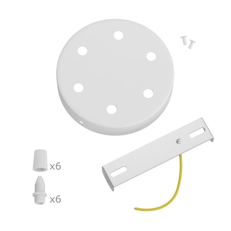 Kit de rosácea de teto de metal cilíndrico de 6 furos