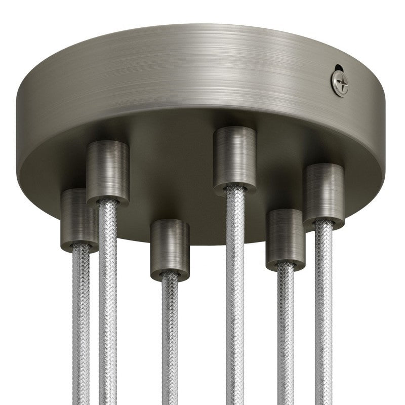 Kit de rosácea de teto de metal cilíndrico de 6 furos