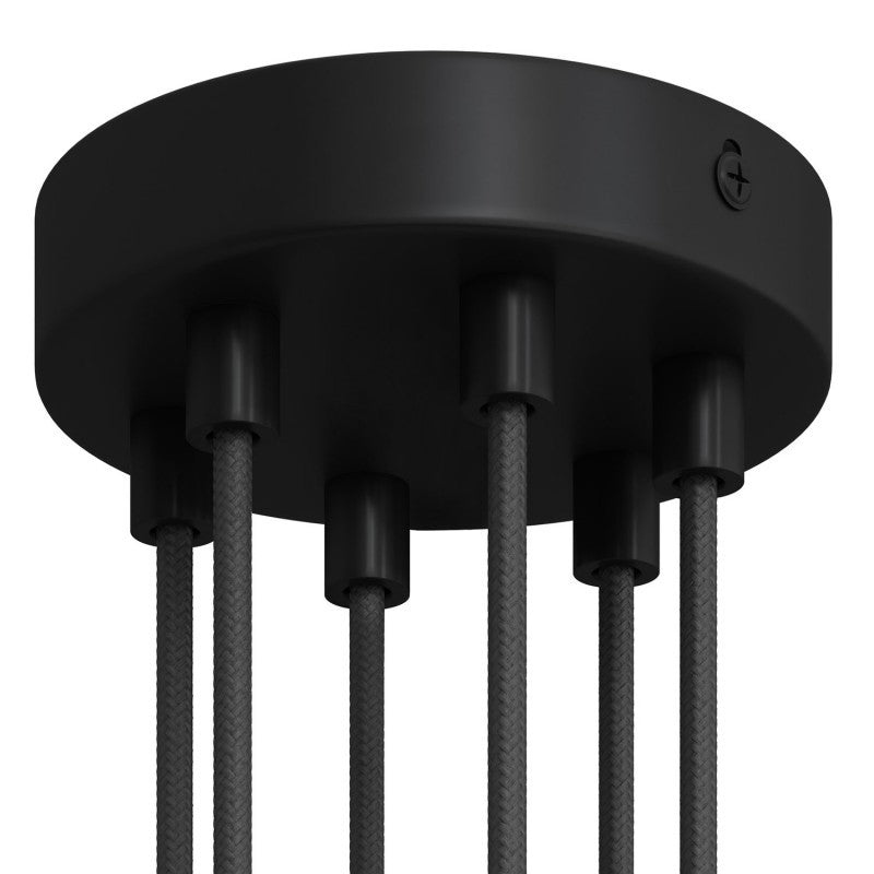 Kit de rosácea de teto de metal cilíndrico de 6 furos