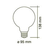 Dimmable LED Bulb G95 E27 6W 2700K White Matt