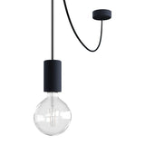 EIVA ELEGANT Outdoor pendant lamp with 5 mt  textile cable decentralizer  ceiling rose and lamp holder IP65 water resistant