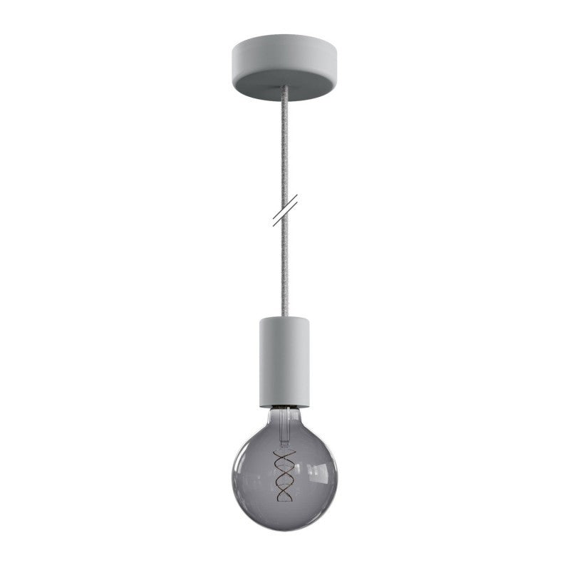 EIVA ELEGANT Outdoor pendant lamp with 1,5 mt textile cable silicone ceiling rose and lamp holder IP65 water resistant