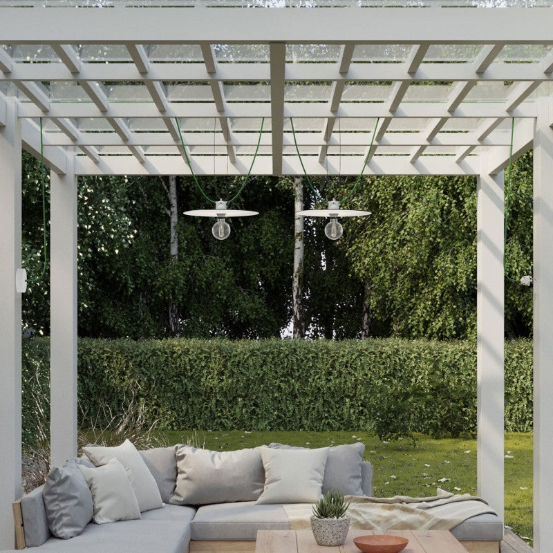 Corda de luz exterior EIVA IP65 com 2 abajures e rosácea