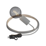 Eiva Snake Elegante lâmpada portátil para exterior cabo têxtil de 5 m suporte para lâmpada à prova d'água IP65 e plugue