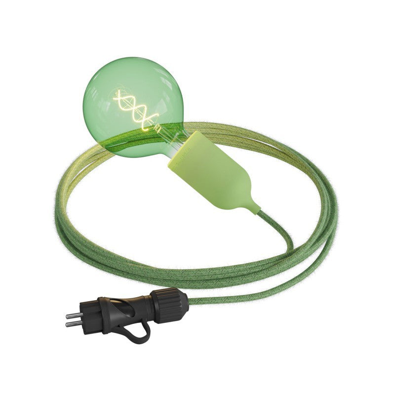 Eiva Snake Pastel lâmpada portátil para exterior cabo têxtil de 5 m suporte para lâmpada à prova d'água IP65 e plugue