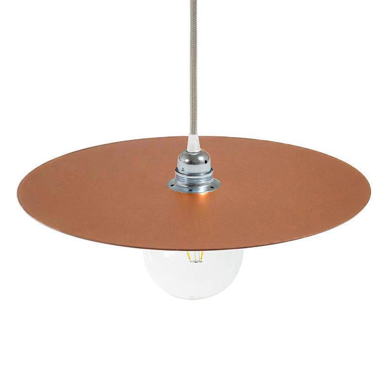 Abajur plano Ellepì de ferro pintado para suspensão 40cm de diâmetro - Fabricado na Itália