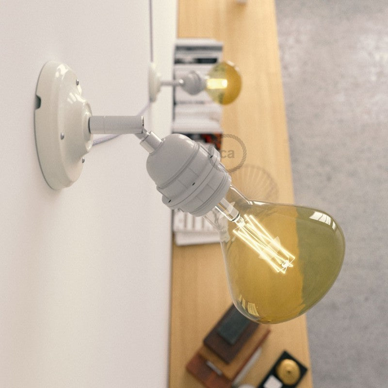 Fermaluce 90° Classic with E27 threaded lamp holder the adjustable porcelain light source