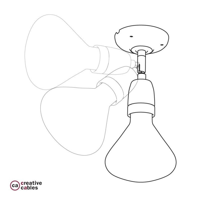 Fermaluce 90° Classic with E27 threaded lamp holder the adjustable porcelain light source