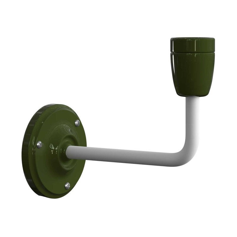 Fermaluce Color porcelain and metal wall light with bent extension
