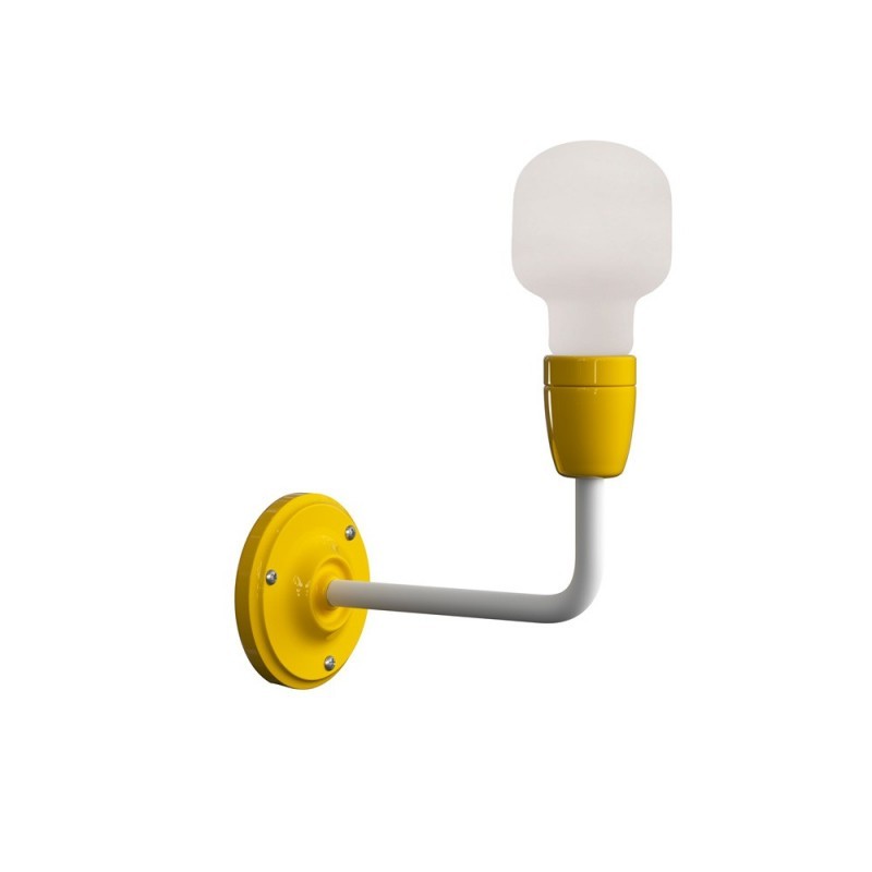 Fermaluce Color porcelain and metal wall light with bent extension