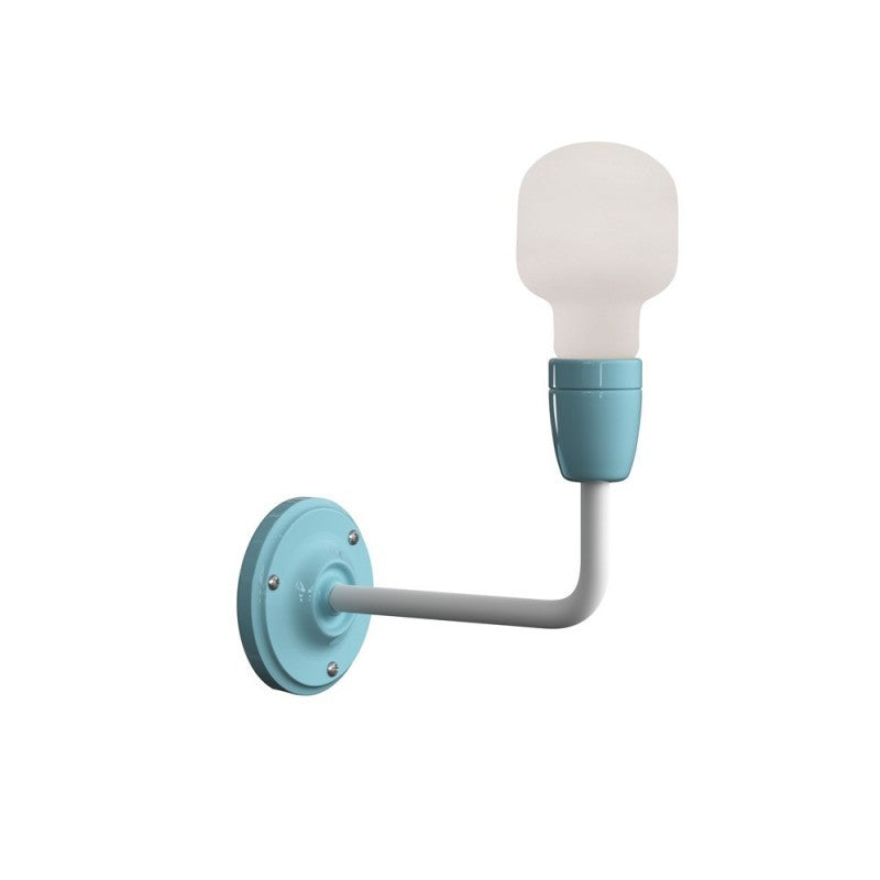 Fermaluce Color porcelain and metal wall light with bent extension