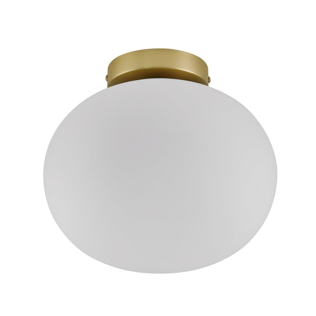 Alton Candeeiro de Tecto Saliente Opal Branco e Latão