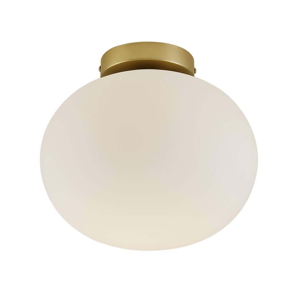 Alton Candeeiro de Tecto Saliente Opal Branco e Latão