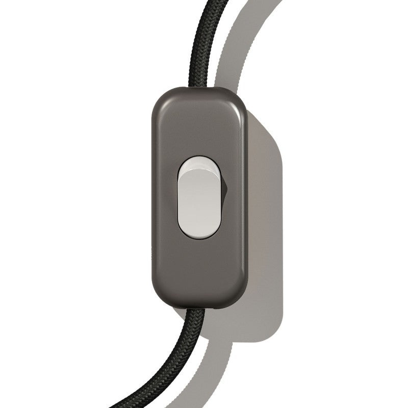 Interruptor unipolar em linha Creative Switch Brushed Titanium