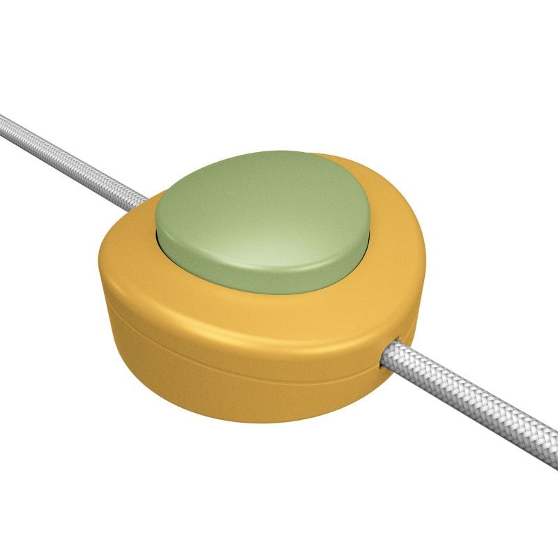 Interruptor de pé unipolar em linha Creative Switch amarelo suave