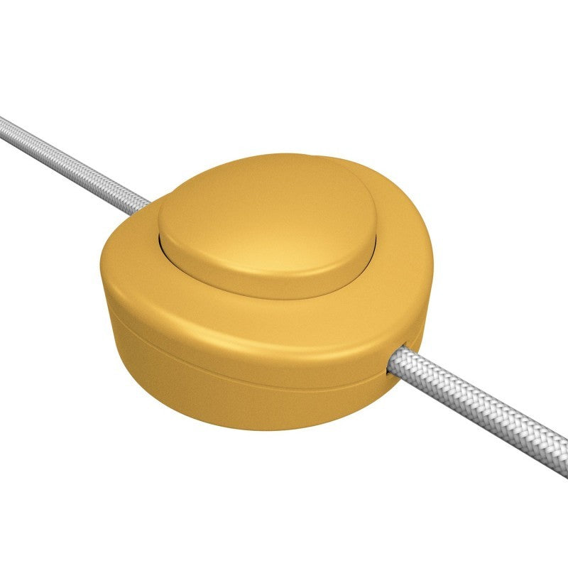 Interruptor de pé unipolar em linha Creative Switch amarelo suave