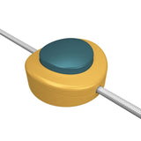 Interruptor de pé unipolar em linha Creative Switch amarelo suave