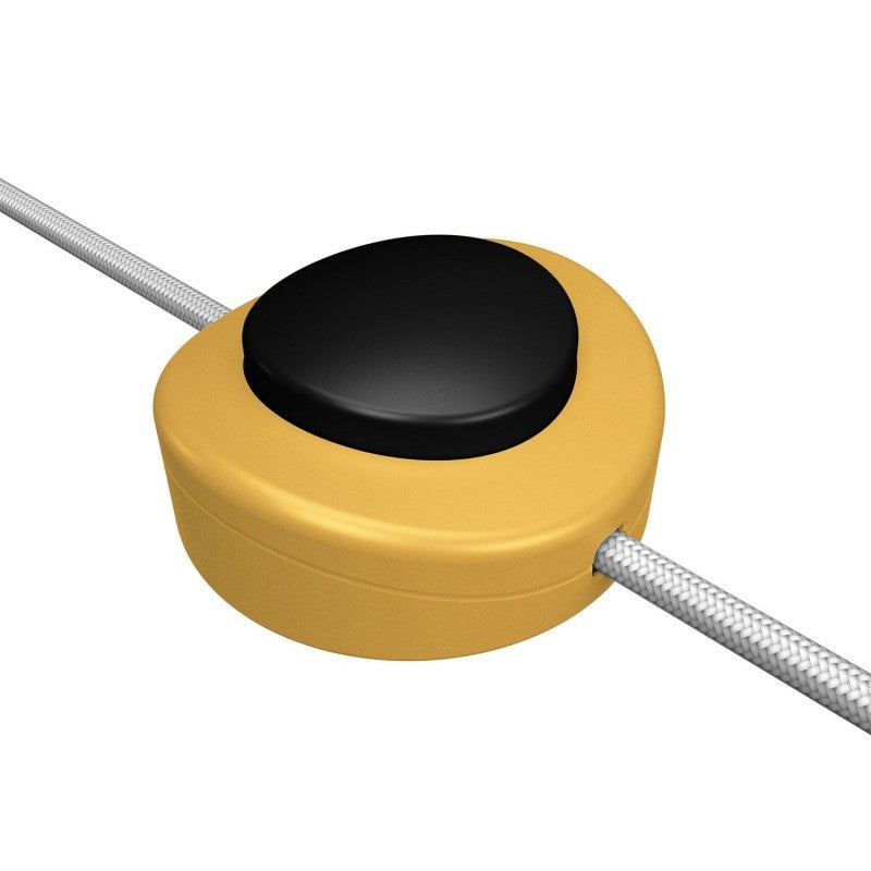 Interruptor de pé unipolar em linha Creative Switch amarelo suave