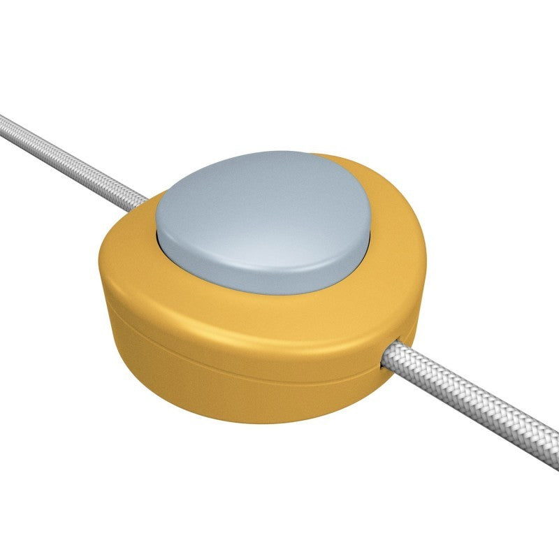 Interruptor de pé unipolar em linha Creative Switch amarelo suave