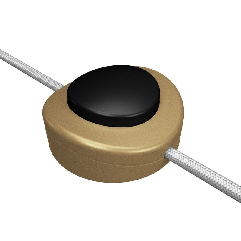 Interruptor de pé unipolar em linha Creative Switch bronze acetinado
