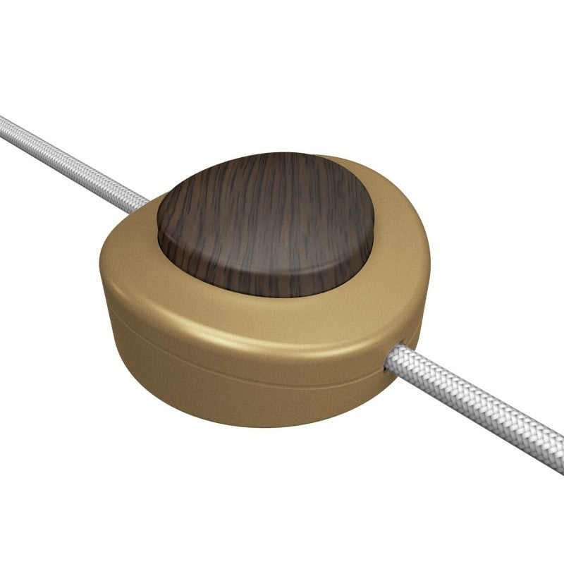 Interruptor de pé unipolar em linha Creative Switch bronze acetinado