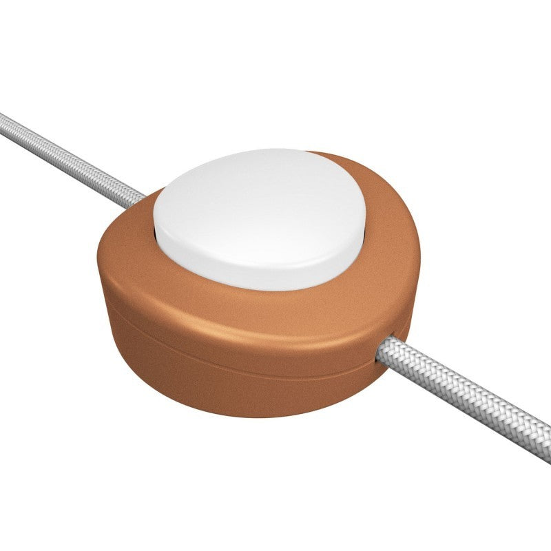 Interruptor de pé unipolar em linha Creative Switch cobre acetinado