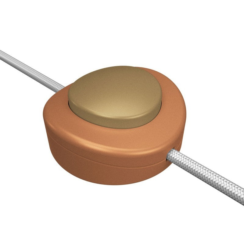 Interruptor de pé unipolar em linha Creative Switch cobre acetinado