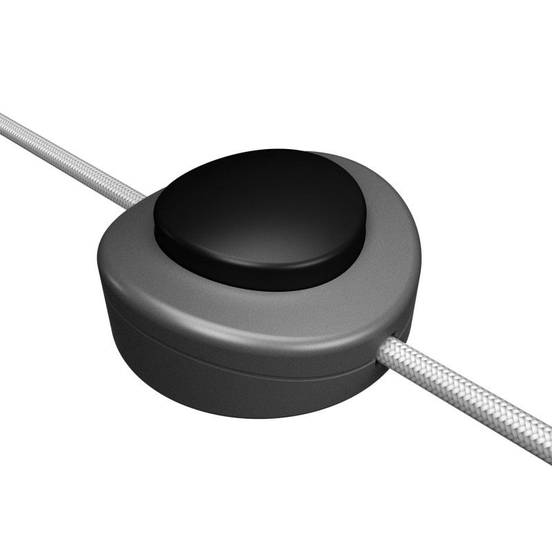 Interruptor de pé unipolar em linha Creative Switch titânio acetinado
