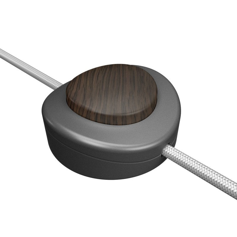 Interruptor de pé unipolar em linha Creative Switch titânio acetinado