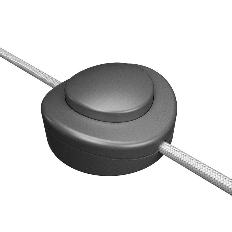 Interruptor de pé unipolar em linha Creative Switch titânio acetinado