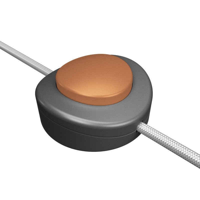 Interruptor de pé unipolar em linha Creative Switch titânio acetinado