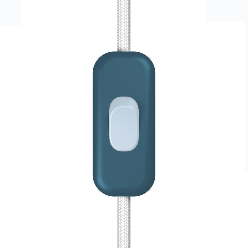 Interruptor unipolar em linha Creative Switch azul petróleo