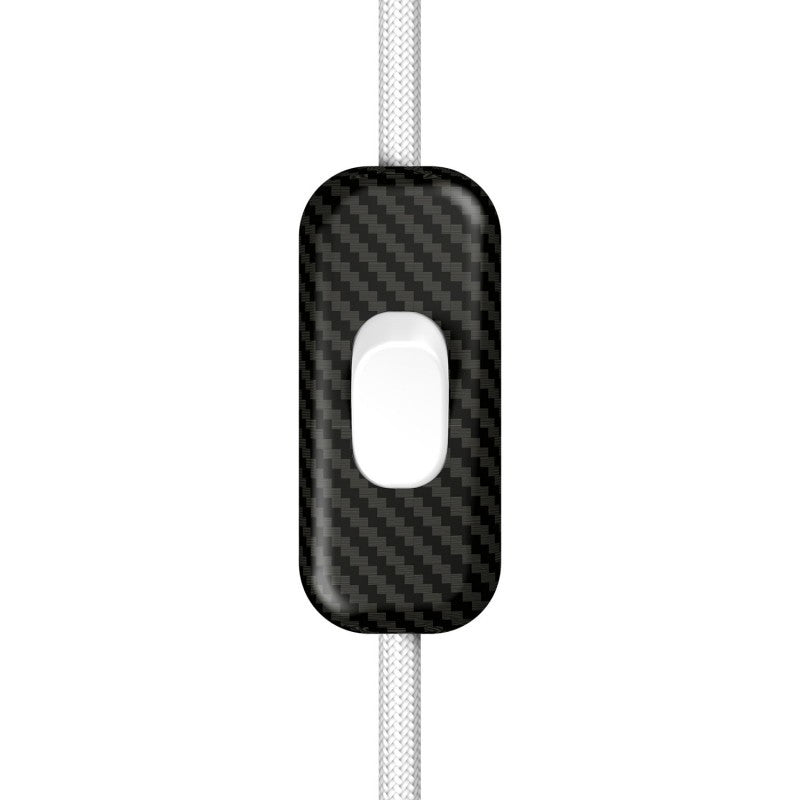 Interruptor unipolar em linha Creative Switch cor de fibra de carbono