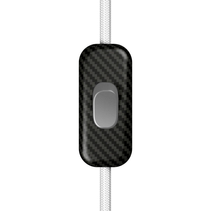 Interruptor unipolar em linha Creative Switch cor de fibra de carbono
