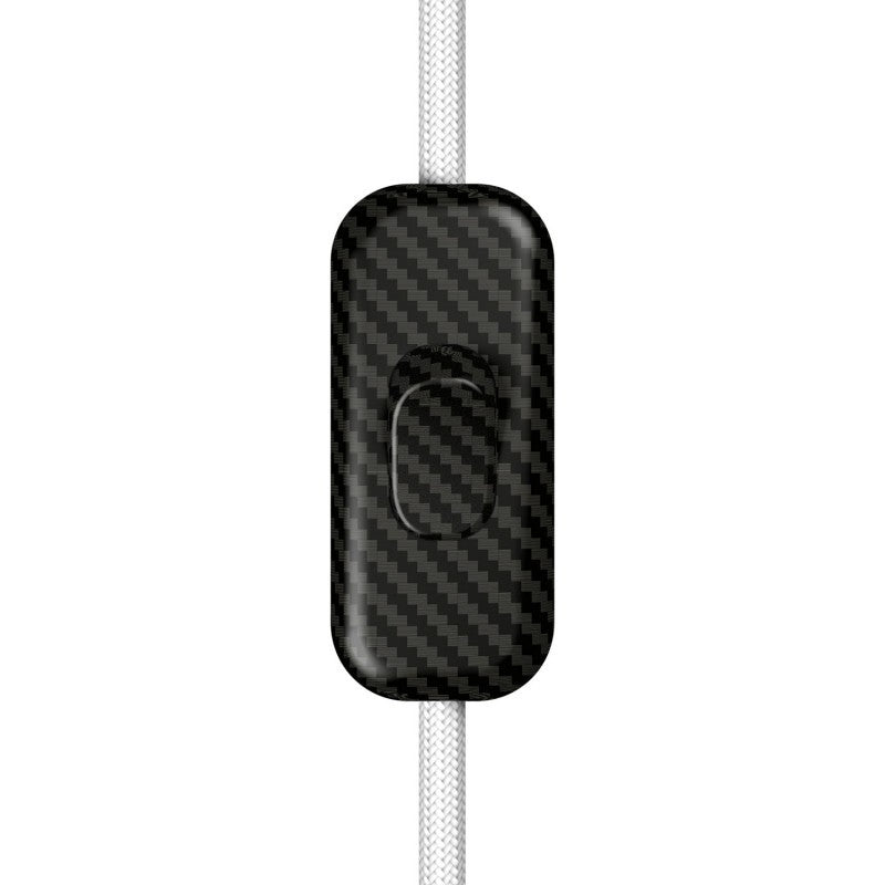 Interruptor unipolar em linha Creative Switch cor de fibra de carbono