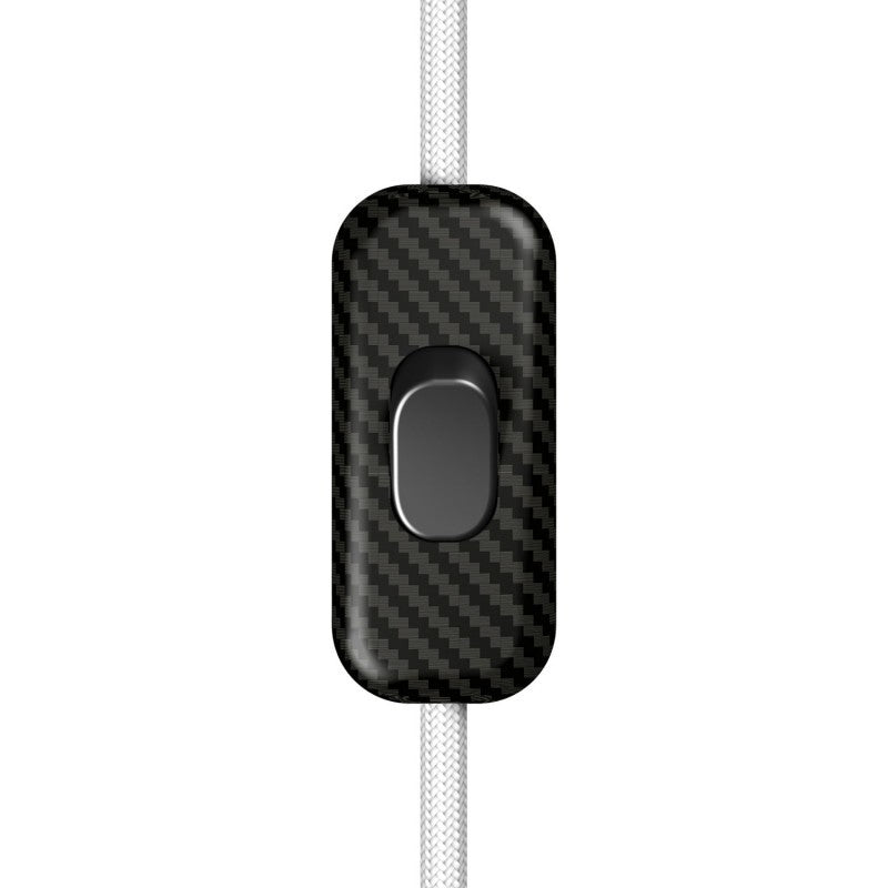 Interruptor unipolar em linha Creative Switch cor de fibra de carbono