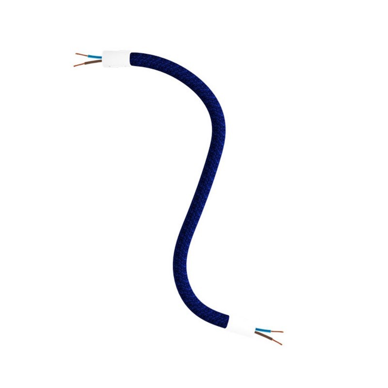 Tubo flexível Creative Flex revestido em tecido Azul Marinho RM20 com terminais metálicos