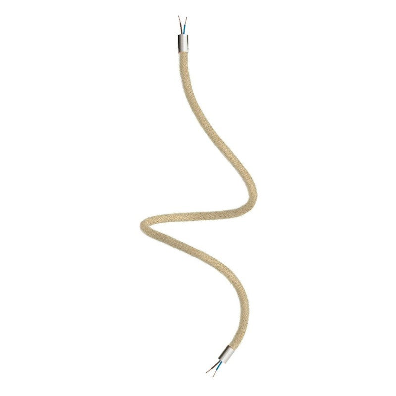 Kit tubo de extensão flexível Creative Flex com revestimento de juta neutra RN06 e terminais de metal