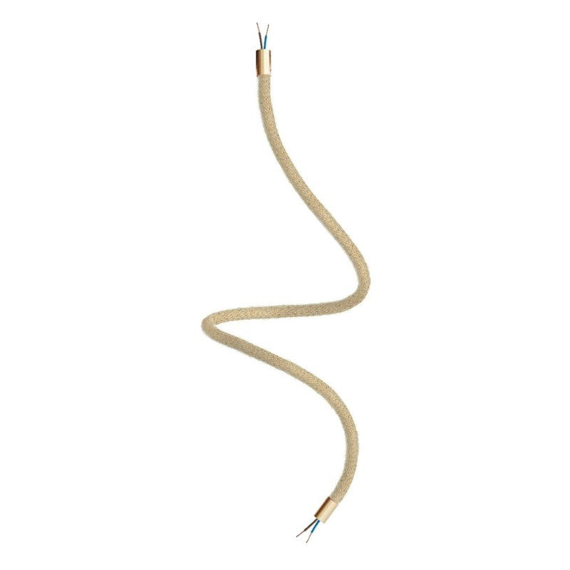 Kit tubo de extensão flexível Creative Flex com revestimento de juta neutra RN06 e terminais de metal