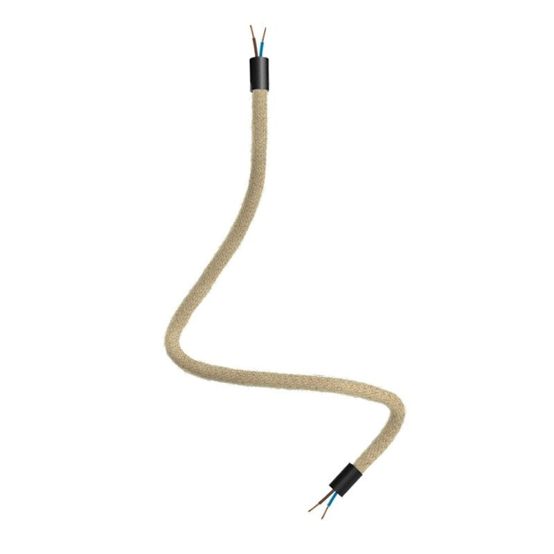 Kit tubo de extensão flexível Creative Flex com revestimento de juta neutra RN06 e terminais de metal