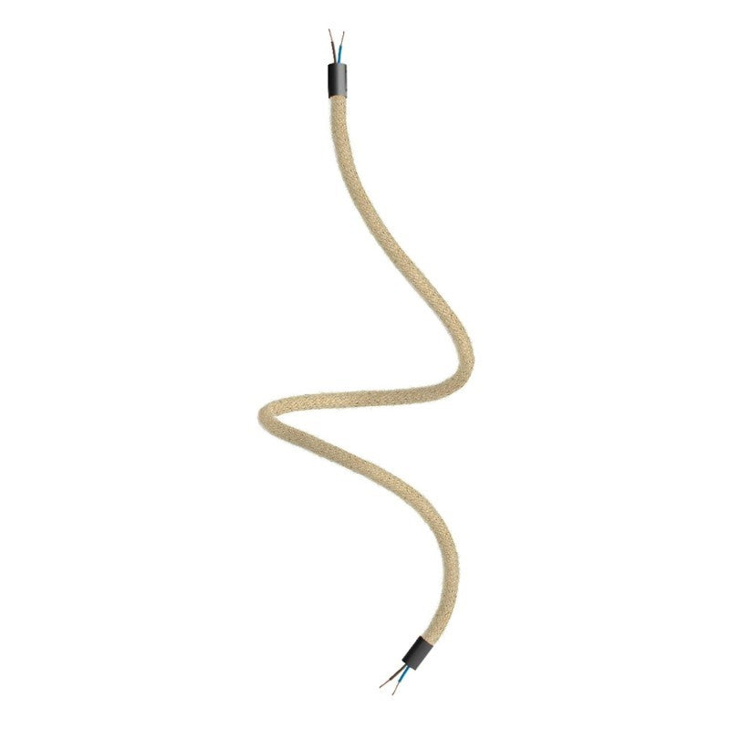Kit tubo de extensão flexível Creative Flex com revestimento de juta neutra RN06 e terminais de metal