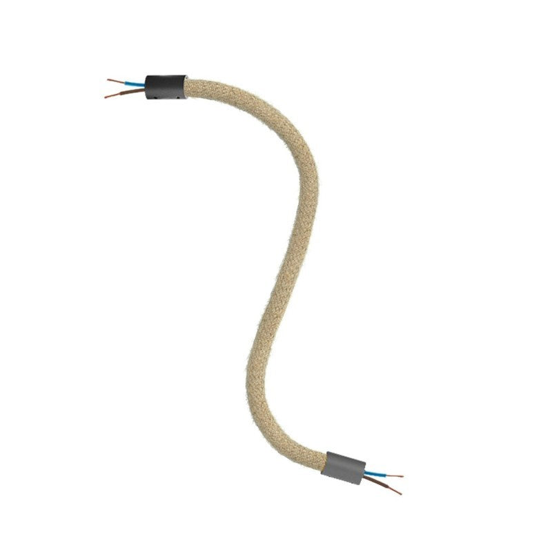 Kit tubo de extensão flexível Creative Flex com revestimento de juta neutra RN06 e terminais de metal