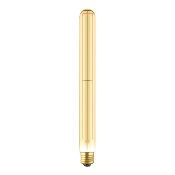 Lâmpada LED Dourada C57 Linha Carbono Filamento Vertical T32X300 7W E27 Regulável 2700K