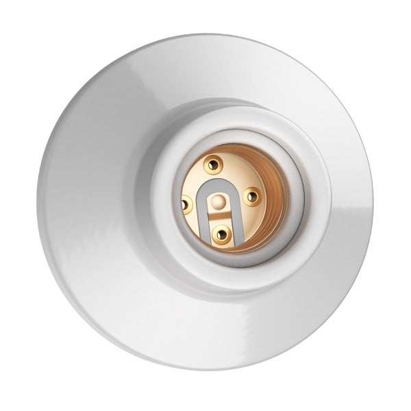 CASQUILHO CERÂMICO DE PAREDE OU TECTO Branco-componentes-Light & Store-Light & Store