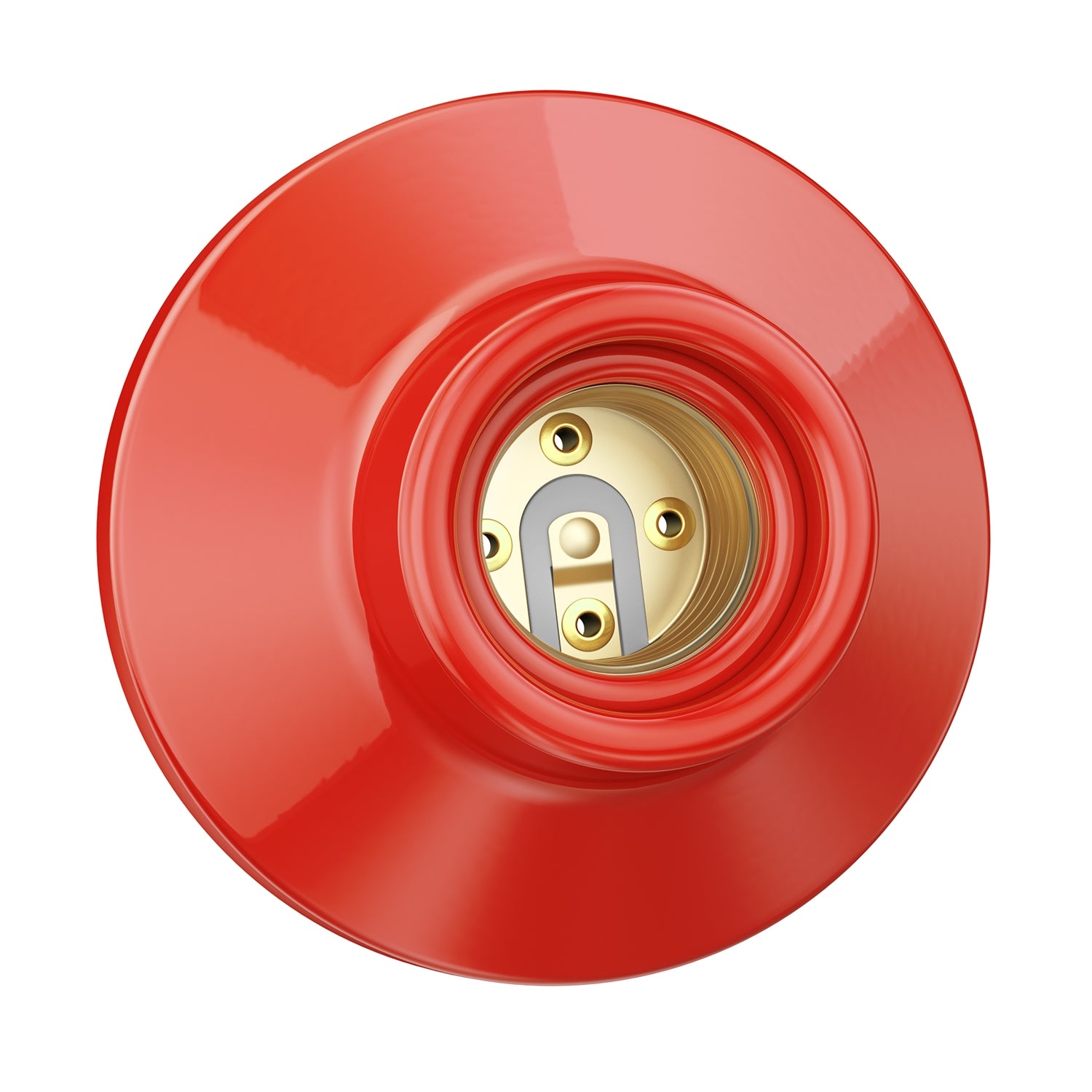 CASQUILHO CERÂMICO DE PAREDE OU TECTO Vermelho