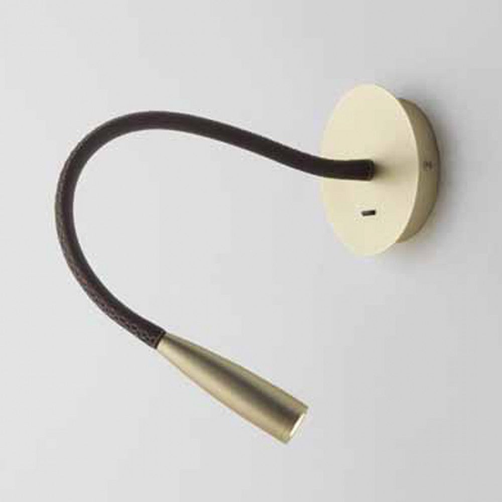 Flexi Leather Aplique de Parede Direcionável Luz de Leitura