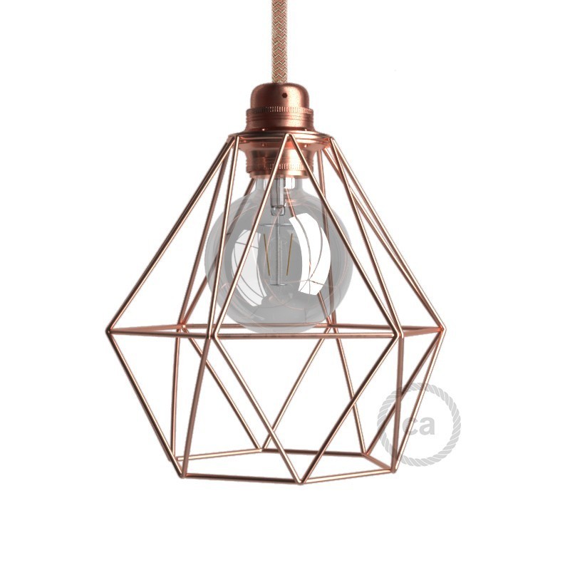 Abajur Diamond em metal