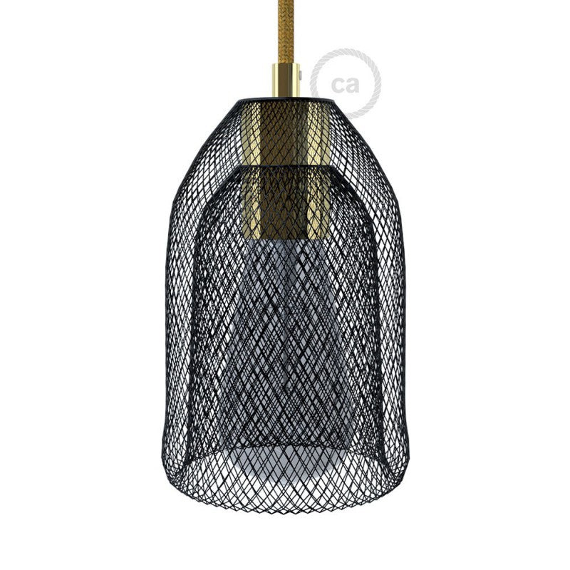 Abajur gaiola de metal Ghostbell com suporte de lâmpada E27