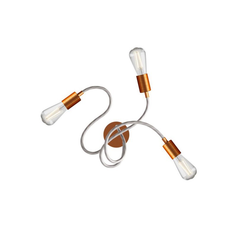 O candeeiro de teto Flex 60 flexível fornece luz difusa com lâmpada LED ST64