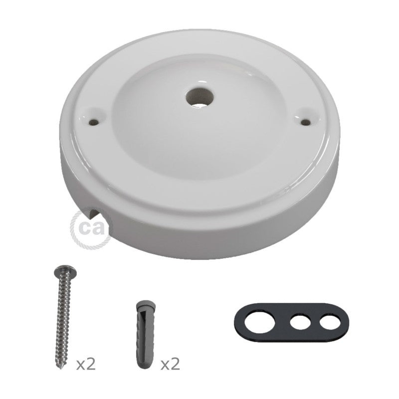 Porcelain Minimal" ceiling rose kit"